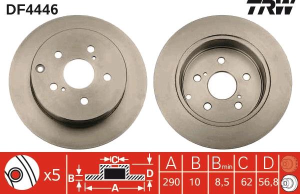 TRW DF4446 - Discofreno autozon.pro