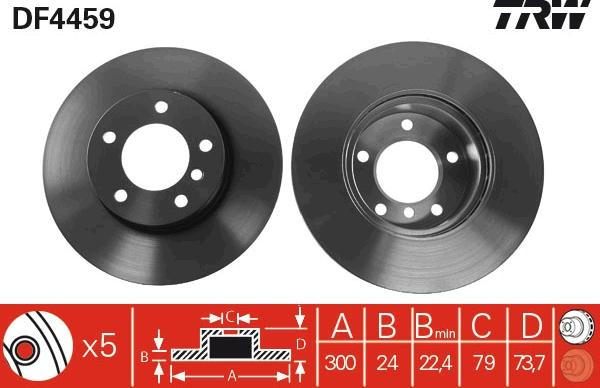 TRW DF4459 - Discofreno autozon.pro