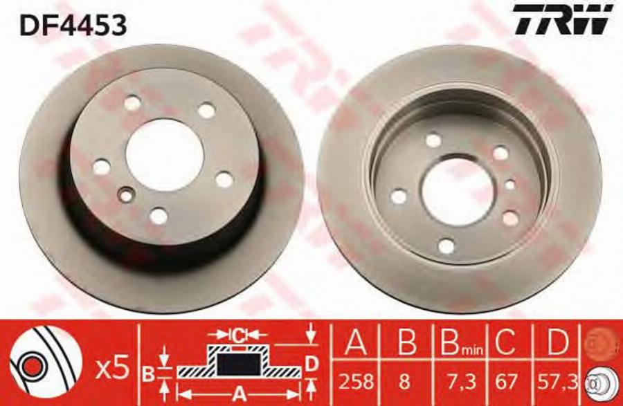 TRW DF4453BP - Discofreno autozon.pro