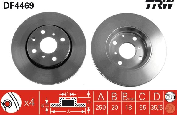 TRW DF4469 - Discofreno autozon.pro