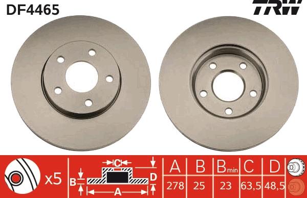 TRW DF4465 - Discofreno autozon.pro