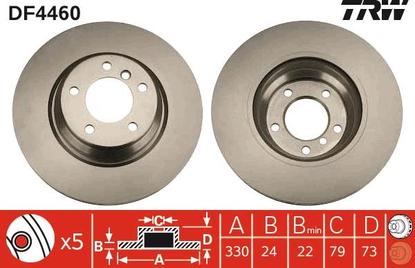 TRW DF4460 - Discofreno autozon.pro