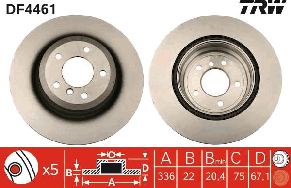 TRW DF4461 - Discofreno autozon.pro