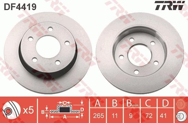 TRW DF4419 - Discofreno autozon.pro