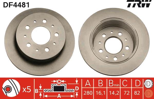 TRW DF4481 - Discofreno autozon.pro