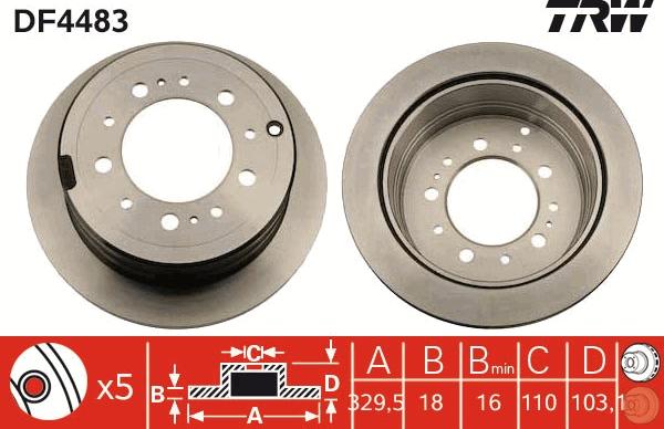 TRW DF4483 - Discofreno autozon.pro