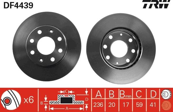 TRW DF4439 - Discofreno autozon.pro