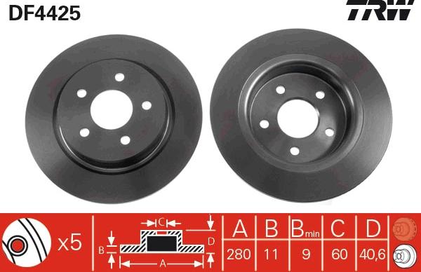 TRW DF4425 - Discofreno autozon.pro