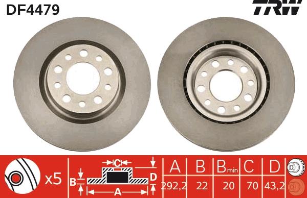 TRW DF4479 - Discofreno autozon.pro