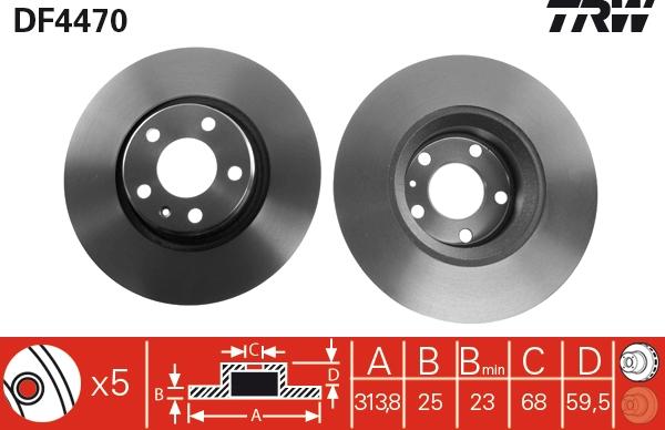 TRW DF4470 - Discofreno autozon.pro