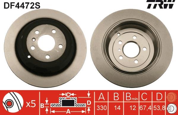 TRW DF4472S - Discofreno autozon.pro