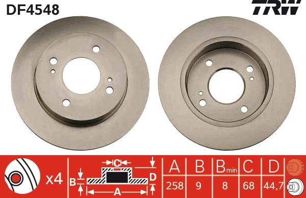 TRW DF4548 - Discofreno autozon.pro