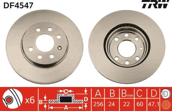 TRW DF4547 - Discofreno autozon.pro