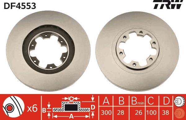 TRW DF4553 - Discofreno autozon.pro