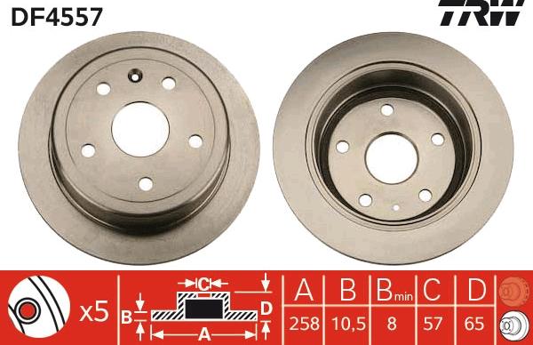 TRW DF4557 - Discofreno autozon.pro