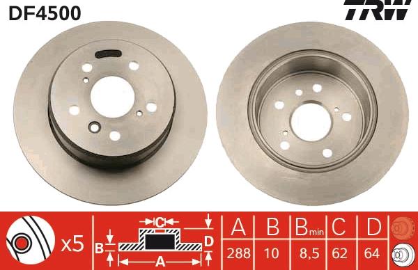 TRW DF4500 - Discofreno autozon.pro