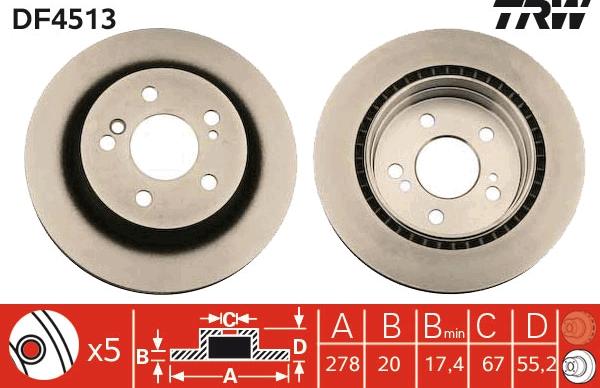 TRW DF4513 - Discofreno autozon.pro