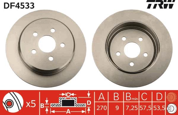 TRW DF4533 - Discofreno autozon.pro