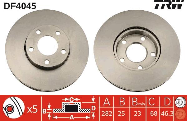 TRW DF4045 - Discofreno autozon.pro