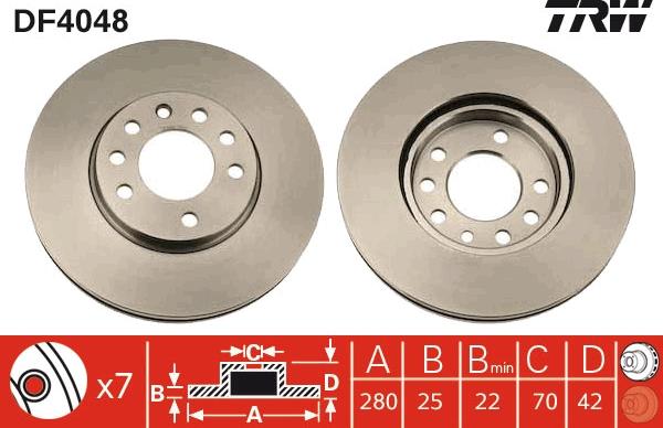 TRW DF4048 - Discofreno autozon.pro