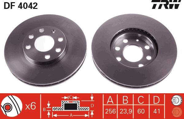 TRW DF4042 - Discofreno autozon.pro