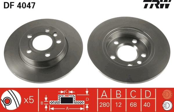 TRW DF4047 - Discofreno autozon.pro