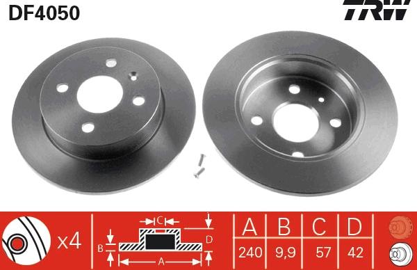 TRW DF4050 - Discofreno autozon.pro