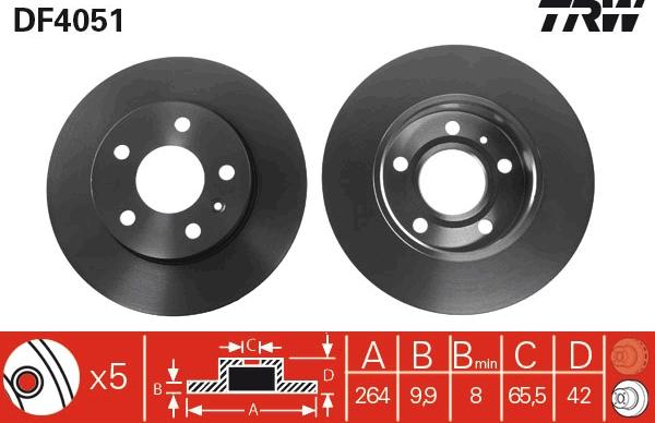 TRW DF4051 - Discofreno autozon.pro