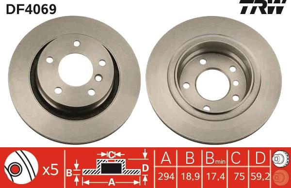 TRW DF4069 - Discofreno autozon.pro