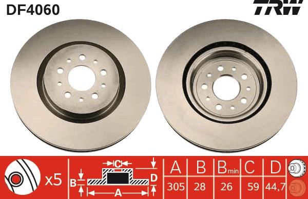 TRW DF4060 - Discofreno autozon.pro