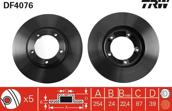 TRW DF4076 - Discofreno autozon.pro