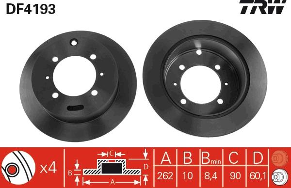 TRW DF4193 - Discofreno autozon.pro