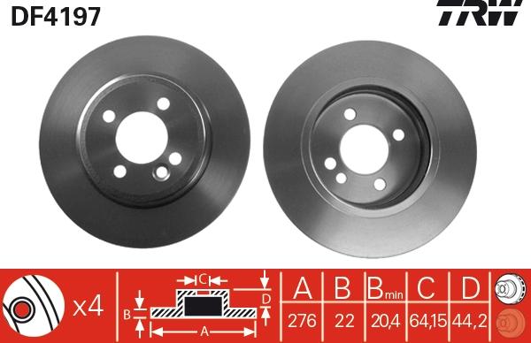 TRW DF4197 - Discofreno autozon.pro