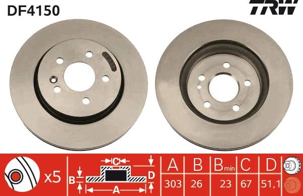 TRW DF4150 - Discofreno autozon.pro