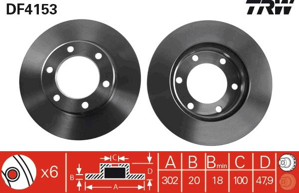 TRW DF4153 - Discofreno autozon.pro