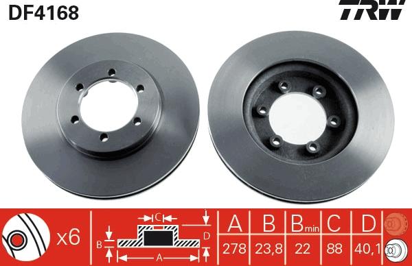 TRW DF4168 - Discofreno autozon.pro