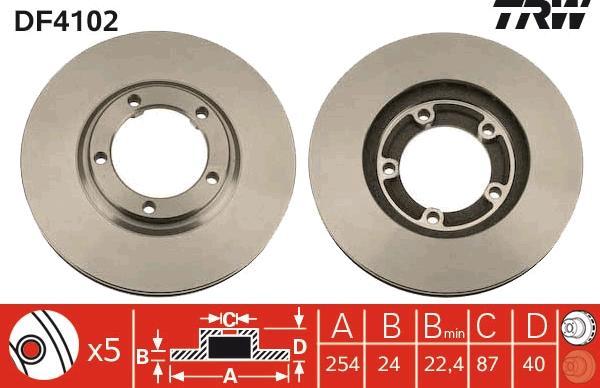 TRW DF4102 - Discofreno autozon.pro