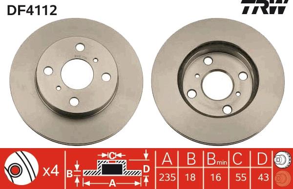 TRW DF4112 - Discofreno autozon.pro