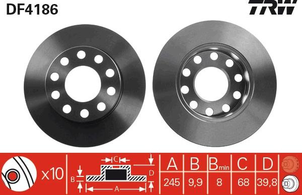 TRW DF4186 - Discofreno autozon.pro