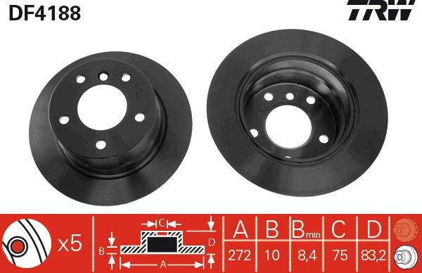 TRW DF4188 - Discofreno autozon.pro