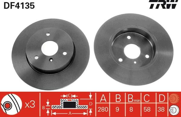 TRW DF4135 - Discofreno autozon.pro