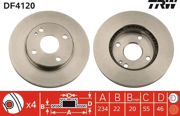 TRW DF4120 - Discofreno autozon.pro