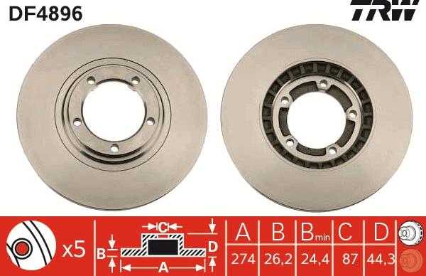 TRW DF4896 - Discofreno autozon.pro