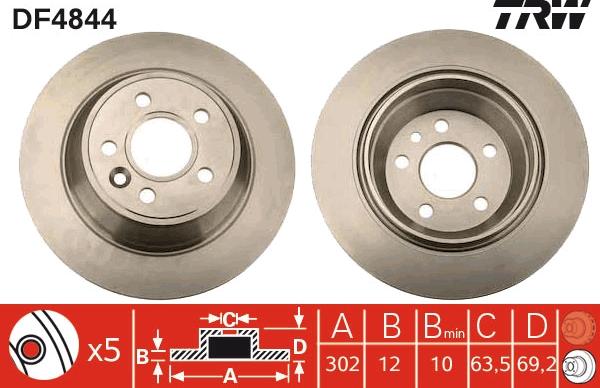 TRW DF4844 - Discofreno autozon.pro