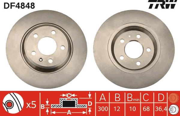 TRW DF4848 - Discofreno autozon.pro