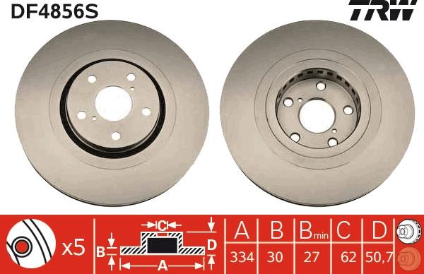 TRW DF4856S - Discofreno autozon.pro