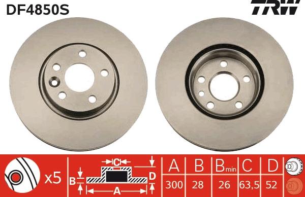 TRW DF4850S - Discofreno autozon.pro