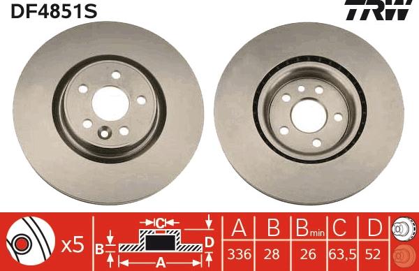 TRW DF4851S - Discofreno autozon.pro