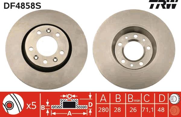 TRW DF4858S - Discofreno autozon.pro