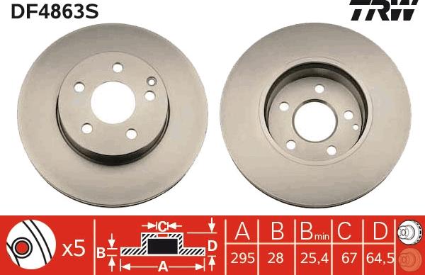 TRW DF4863S - Discofreno autozon.pro